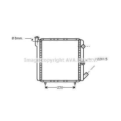 Photo Radiator, engine cooling PRASCO RTA2016