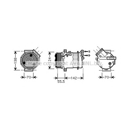 Photo Compressor, air conditioning PRASCO SBK069