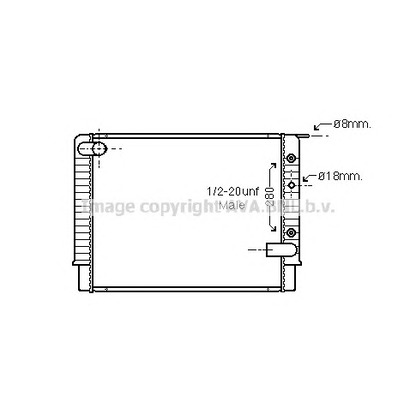 Photo Radiateur, refroidissement du moteur PRASCO VO2034