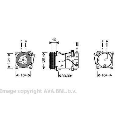 Photo Compressor, air conditioning PRASCO VOK119