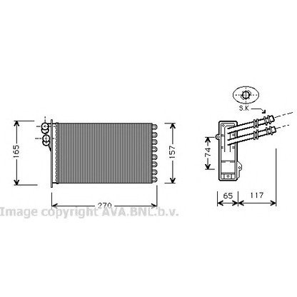 Foto Scambiatore calore, Riscaldamento abitacolo PRASCO VW6175