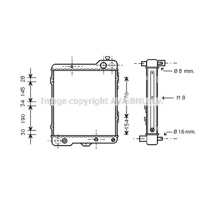 Photo Radiator, engine cooling PRASCO AIA2040