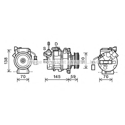 Foto Kompressor, Klimaanlage PRASCO AIK342