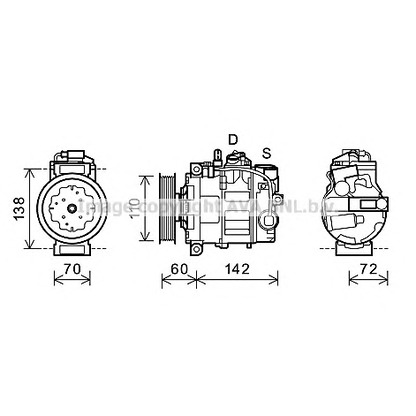 Photo Compressor, air conditioning PRASCO AIK344