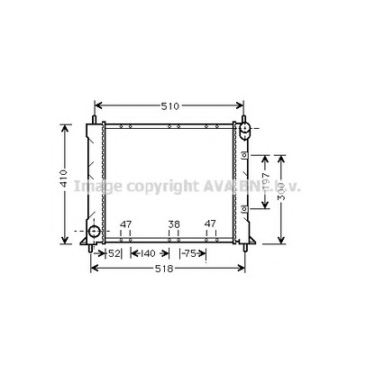 Photo Radiator, engine cooling PRASCO AU2150