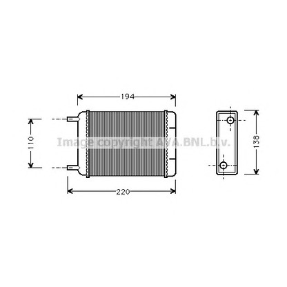 Photo Heat Exchanger, interior heating PRASCO AU6049