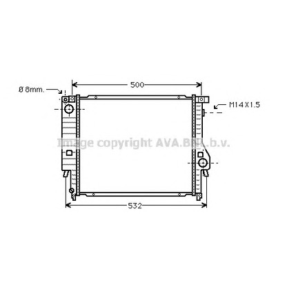 Foto Radiador, refrigeración del motor PRASCO BW2098