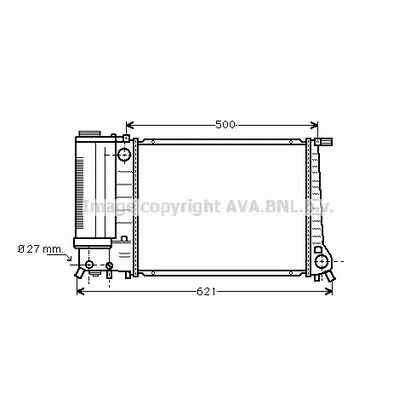 Photo Radiator, engine cooling PRASCO BW2101