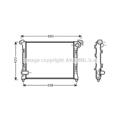 Foto Radiatore, Raffreddamento motore PRASCO BW2286