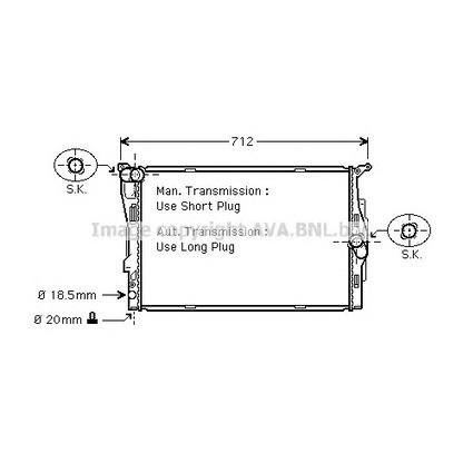 Photo Radiator, engine cooling PRASCO BW2292