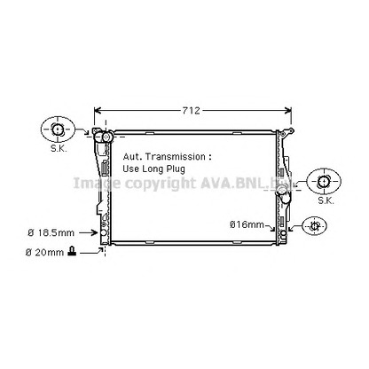 Photo Radiator, engine cooling PRASCO BW2303