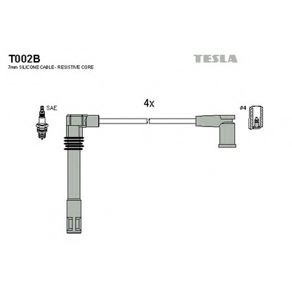 Photo Kit de câbles d'allumage TESLA T002B