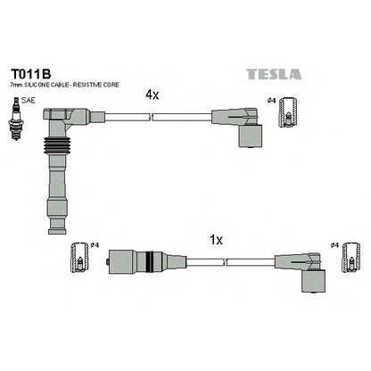 Photo Kit de câbles d'allumage TESLA T011B