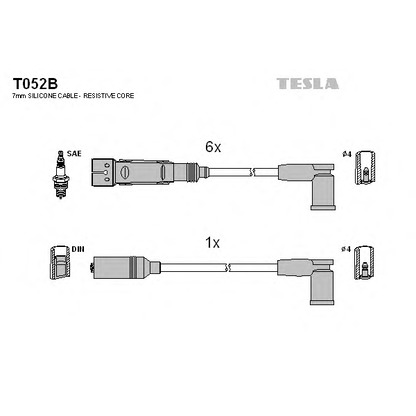 Foto Juego de cables de encendido TESLA T052B