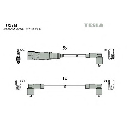 Photo Ignition Cable Kit TESLA T057B