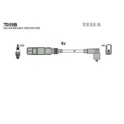 Photo Kit de câbles d'allumage TESLA T059B