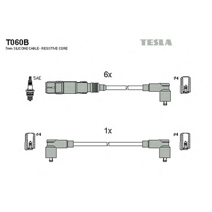 Photo Kit de câbles d'allumage TESLA T060B