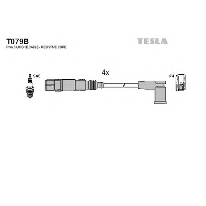 Фото Комплект проводов зажигания TESLA T079B