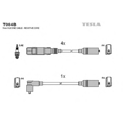 Photo Kit de câbles d'allumage TESLA T084B