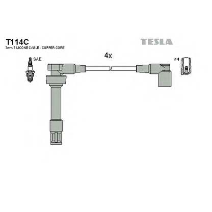 Foto Zündleitungssatz TESLA T114C