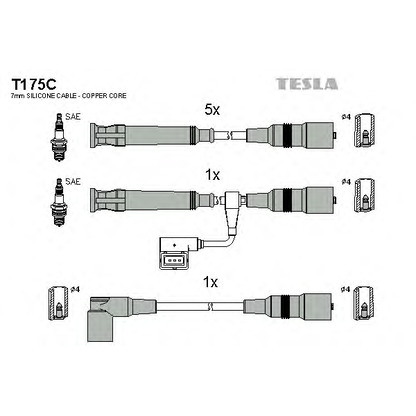 Foto Juego de cables de encendido TESLA T175C