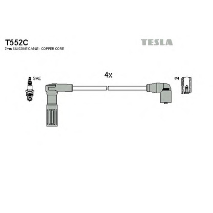 Photo Kit de câbles d'allumage TESLA T552C