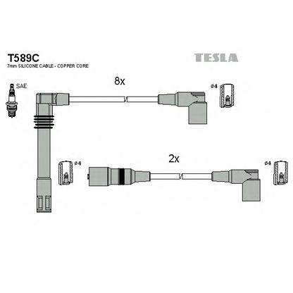 Foto Juego de cables de encendido TESLA T589C