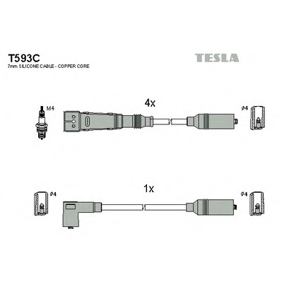 Foto Zündleitungssatz TESLA T593C