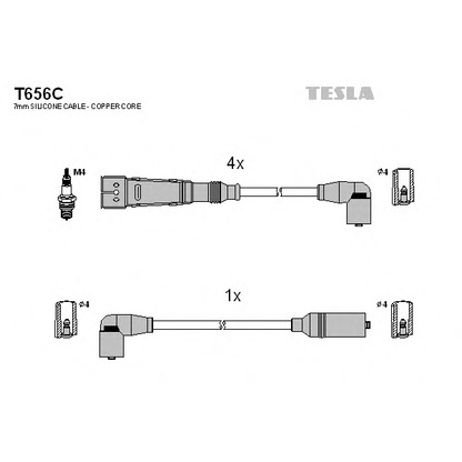 Foto Kit cavi accensione TESLA T656C