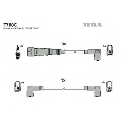 Photo Kit de câbles d'allumage TESLA T700C