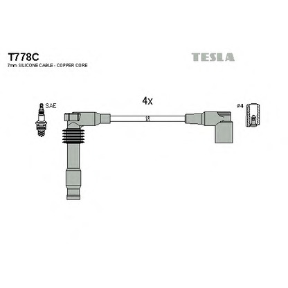 Foto Juego de cables de encendido TESLA T778C