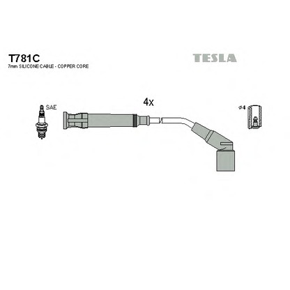 Photo Kit de câbles d'allumage TESLA T781C
