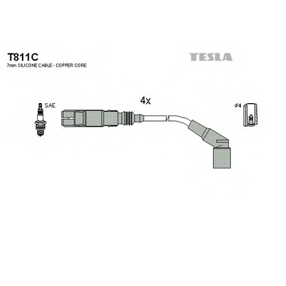 Foto Juego de cables de encendido TESLA T811C