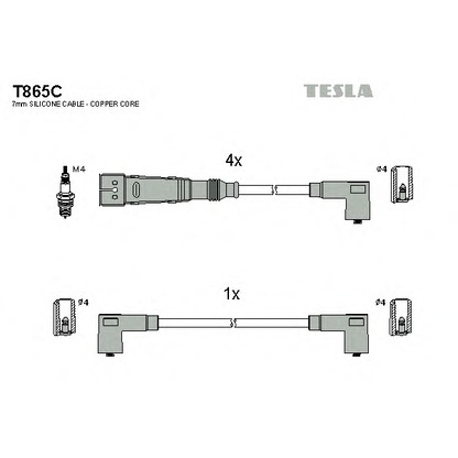 Foto Juego de cables de encendido TESLA T865C