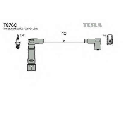 Фото Комплект проводов зажигания TESLA T876C