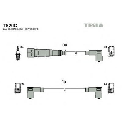 Photo Kit de câbles d'allumage TESLA T920C