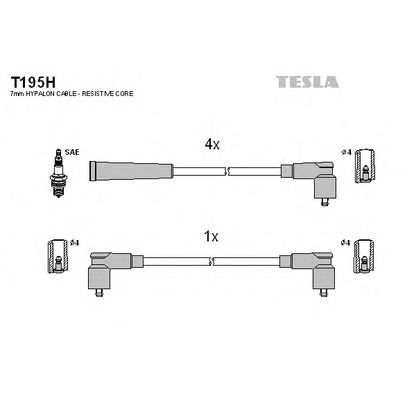 Photo Kit de câbles d'allumage TESLA T195H