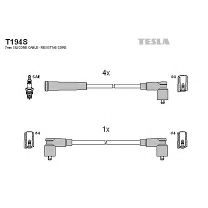 Photo Kit de câbles d'allumage TESLA T194S