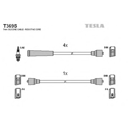 Photo Ignition Cable Kit TESLA T369S