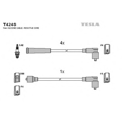 Foto Juego de cables de encendido TESLA T424S