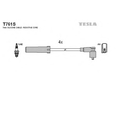 Zdjęcie Zestaw przewodów zapłonowych TESLA T761S