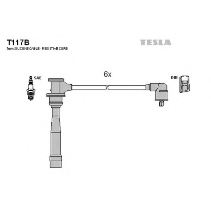 Foto Kit cavi accensione TESLA T117B