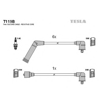 Foto Zündleitungssatz TESLA T119B