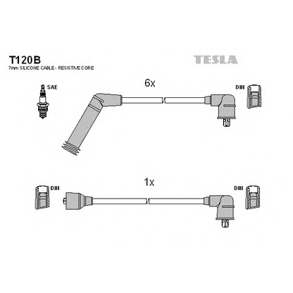 Photo Kit de câbles d'allumage TESLA T120B