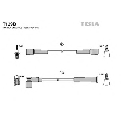 Foto Juego de cables de encendido TESLA T129B