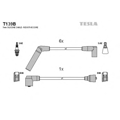 Photo Kit de câbles d'allumage TESLA T139B