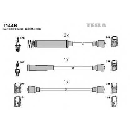 Foto Zündleitungssatz TESLA T144B