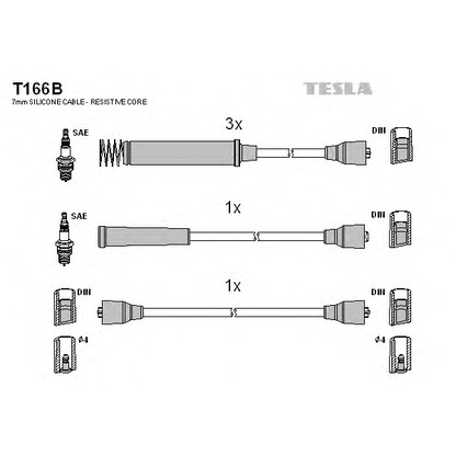 Photo Kit de câbles d'allumage TESLA T166B