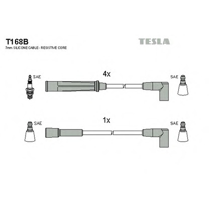 Photo Kit de câbles d'allumage TESLA T168B