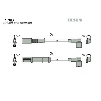 Photo Ignition Cable Kit TESLA T178B